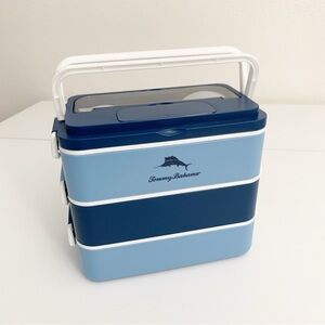Tommy Bahama "Bento Box" 3 Layer Blue & White ~ NIB